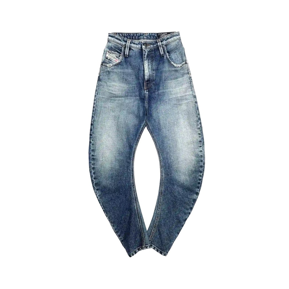 RARE DIESEL D-PLATA Boyfriend Stretch Jog Jeans Size W25‎ L30 Blue Distressed